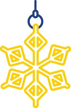 Snowflake Line Two Color Icon vector