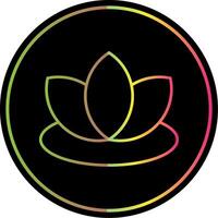 Lotus Line Gradient Due Color Icon vector