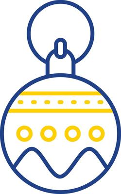Bauble Line Two Color Icon