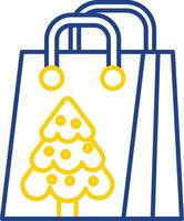Gift bag Line Two Color Icon vector