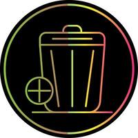 Trash Line Gradient Due Color Icon vector