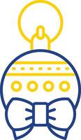 Bauble Line Two Color Icon vector