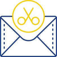 Scissor Line Two Color Icon vector