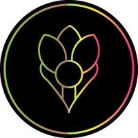 Crocus Line Gradient Due Color Icon vector