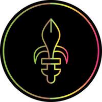 Fleur de lis Line Gradient Due Color Icon vector