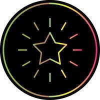 Star Line Gradient Due Color Icon vector