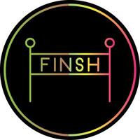 Finish Line Line Gradient Due Color Icon vector