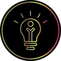 Light Bulb Line Gradient Due Color Icon vector