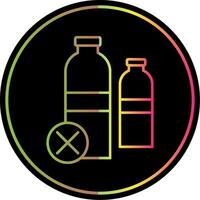 No Plastic Bottles Line Gradient Due Color Icon vector