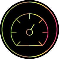 Speedometer Line Gradient Due Color Icon vector