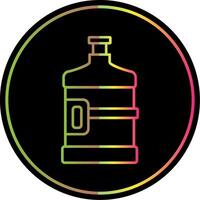 Water Flask Line Gradient Due Color Icon vector