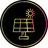 Solar Panel Line Gradient Due Color Icon vector