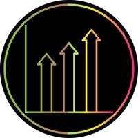 Trend Line Gradient Due Color Icon vector