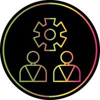 Management Line Gradient Due Color Icon vector