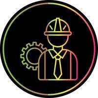 Engineer Line Gradient Due Color Icon vector