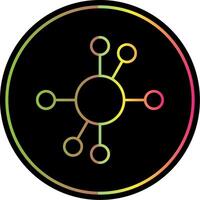 Diagram Line Gradient Due Color Icon vector