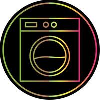 Laundry Machine Line Gradient Due Color Icon vector