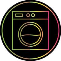 Laundry Machine Line Gradient Due Color Icon vector