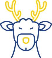 Deer Line Two Color Icon vector