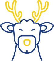 Deer Line Two Color Icon vector