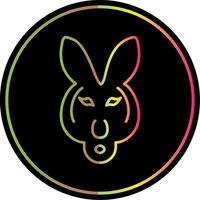 Kangaroo Line Gradient Due Color Icon vector