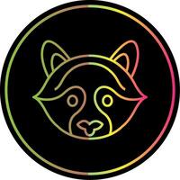 Raccoon Line Gradient Due Color Icon vector