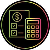 Budget Line Gradient Due Color Icon vector