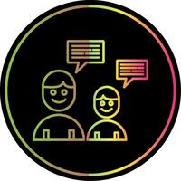 Conversation Line Gradient Due Color Icon vector