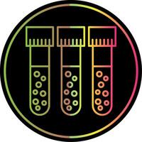 Blood Test Line Gradient Due Color Icon vector