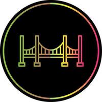 puente línea degradado debido color icono vector