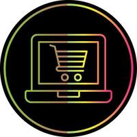 Online Shop Line Gradient Due Color Icon vector