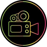 Video Camera Line Gradient Due Color Icon vector