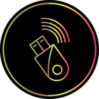 Usb Modem Line Gradient Due Color Icon vector