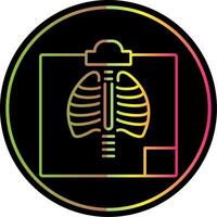 radiología línea degradado debido color icono vector