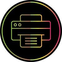 Printer Line Gradient Due Color Icon vector