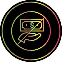 Stop Corruption Line Gradient Due Color Icon vector