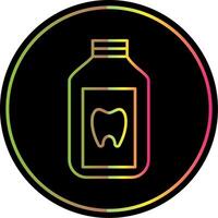 Mouthwash Line Gradient Due Color Icon vector