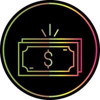 Money Line Gradient Due Color Icon vector