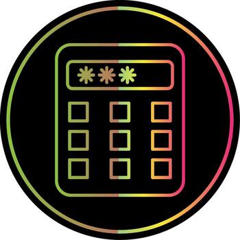 Security Panel Line Gradient Due Color Icon vector