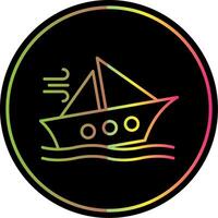 Shipwreck Line Gradient Due Color Icon vector