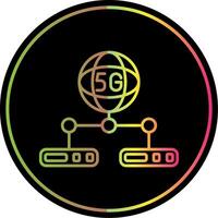 Network Server Line Gradient Due Color Icon vector