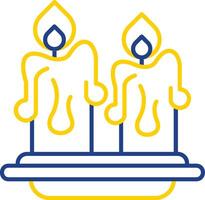 Candles Line Two Color  Icon vector