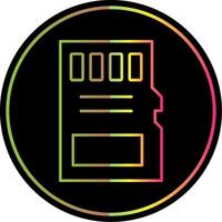Sd Card Line Gradient Due Color Icon vector