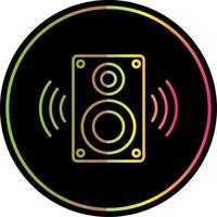 altavoz línea degradado debido color icono vector