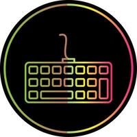 teclado línea degradado debido color icono vector