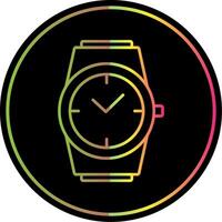 Stylish Watch Line Gradient Due Color Icon vector