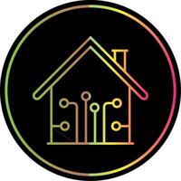 Smart Home Line Gradient Due Color Icon vector