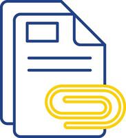 Attach Line Two Color Icon vector