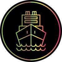 logística Embarcacion línea degradado debido color icono vector