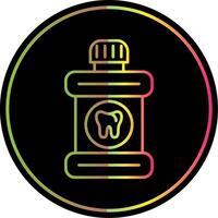 Mouthwash Line Gradient Due Color Icon vector